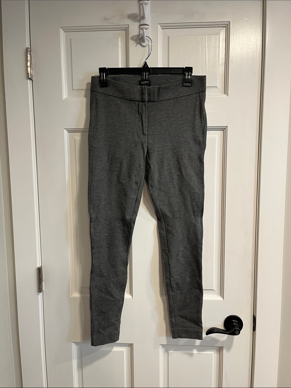 Loft Grey Sparkle Legging Pants Size 4